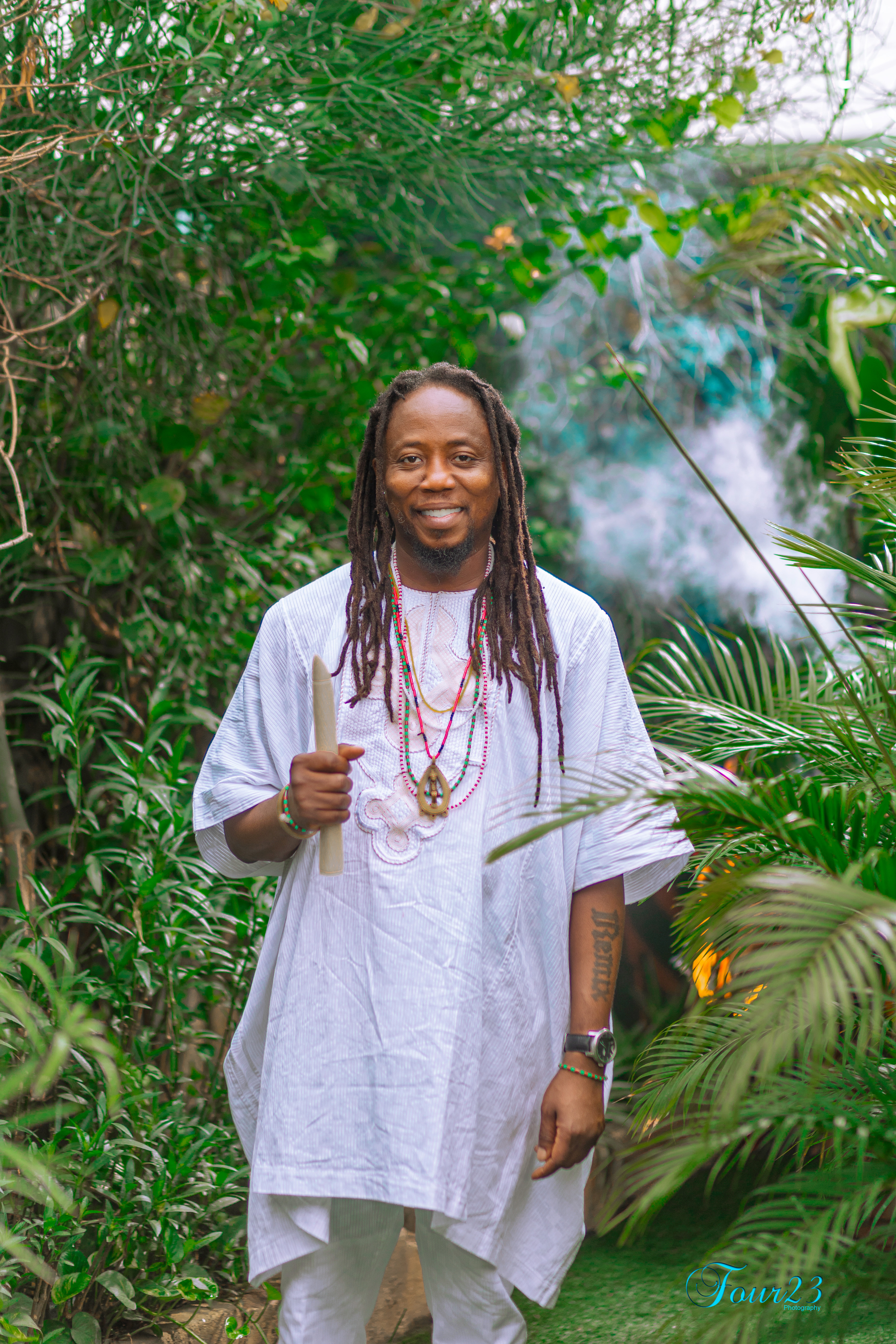 The priest in contemplation